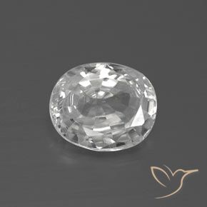 2.92ct Natural Branco Zircão, oval, VVS