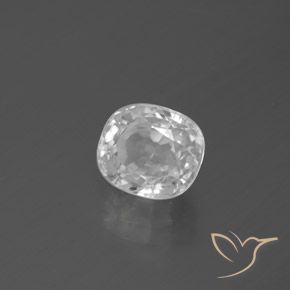 Zircão Branco Natural 3.29ct, Almofada, VS