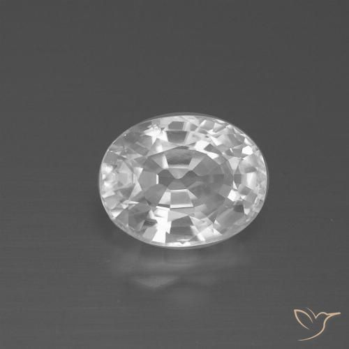 2.88ct Natural Branco Zircão, oval, VS