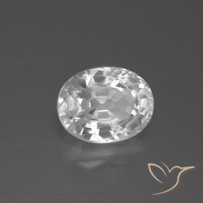 Zircão Branco Natural 2.88ct, oval, VS