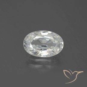2.64ct Natural branco quente Zircão, oval, VVS