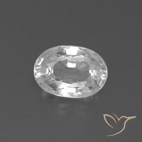 2.25ct Natural Branco Zircão, oval, VVS