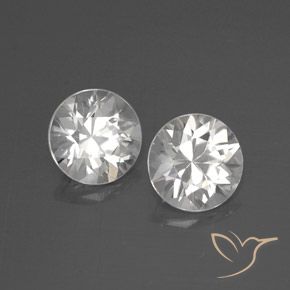 Pedras preciosas de Zircão Branco natural de 4.12 ct, Redondo, VVS-VS