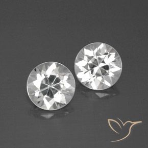 4.02ctw Natural Branco Zircão, Redondo, VVS-VS