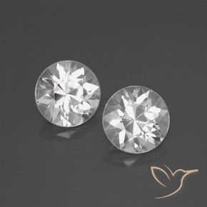 Pedras preciosas de Zircão Branco natural de 4.02 ct, Redondo, VVS-VS