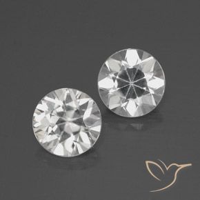 Pedras preciosas de Zircão Branco natural de 4.83 ct, Redondo, VVS-VS