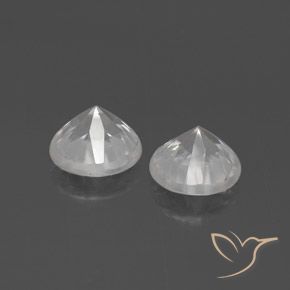 Pedras preciosas de Zircão Branco natural de 4.83 ct, Redondo, VVS-VS