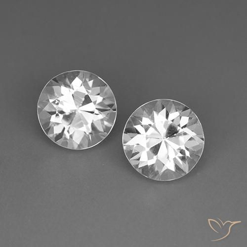 4.21ctw Natural Branco Zircão, Redondo, VVS-VS