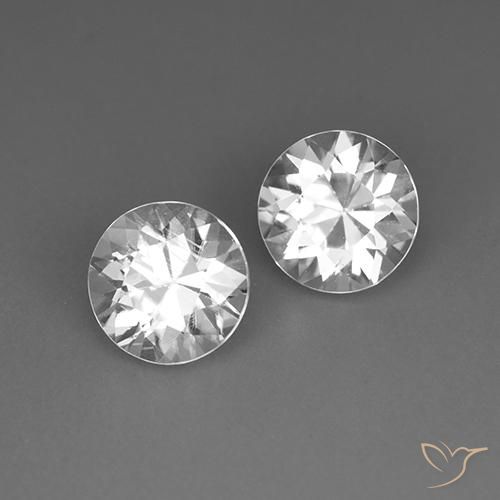 Pedras preciosas de Zircão Branco natural de 4.21 ct, Redondo, VVS-VS
