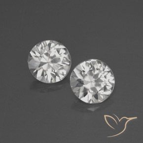 Pedras preciosas de Zircão Branco natural de 3.51 ct, Redondo, VVS-VS