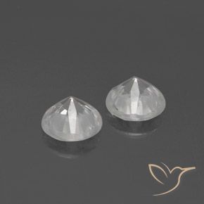 Pedras preciosas de Zircão Branco natural de 3.51 ct, Redondo, VVS-VS