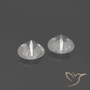Pedras preciosas de Zircão Branco natural de 3.88 ct, Redondo, VS