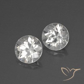 Pedras preciosas de Zircão Branco natural de 4.45 ct, Redondo, VVS-VS