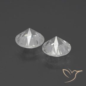 Pedras preciosas de Zircão Branco natural de 3.35 ct, Redondo, VVS-VS
