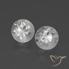 3.79ctw Natural Branco Zircão, Redondo, VVS-VS