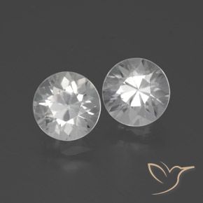 Pedras preciosas de Zircão Branco natural de 3.79 ct, Redondo, VVS-VS