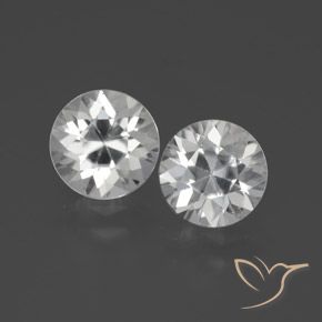 3.81ctw Natural Branco Zircão, Redondo, VVS-VS