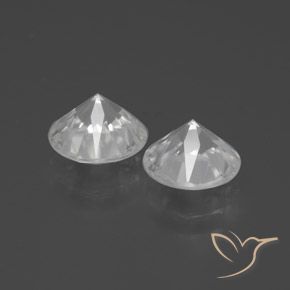 Pedras preciosas de Zircão Branco natural de 3.81 ct, Redondo, VVS-VS