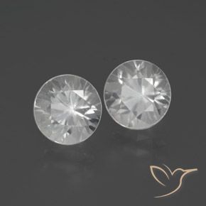 Pedras preciosas de Zircão Branco natural de 4.46 ct, Redondo, VVS-VS