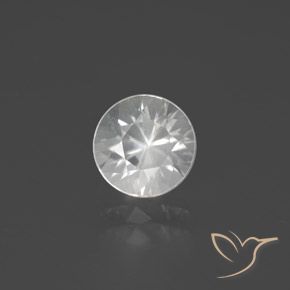 2.31ct Natural Branco Zircão, Redondo, VVS-VS