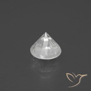 Zircão Branco Natural 2.31ct, Redondo, VVS-VS