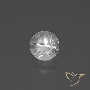 1.95ct Natural Branco Zircão, Redondo, VVS-VS