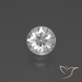 2.39ct Natural Branco Zircão, Redondo, VVS-VS