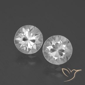 3.80ctw Natural Branco Zircão, Redondo, VVS-VS