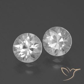 Pedras preciosas de Zircão Branco natural de 3.80 ct, Redondo, VVS-VS
