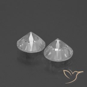 Pedras preciosas de Zircão Branco natural de 3.80 ct, Redondo, VVS-VS