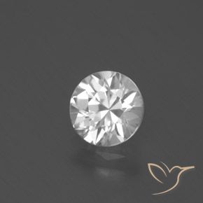 Zircão Branco Natural 1.68ct, Redondo, VVS-VS