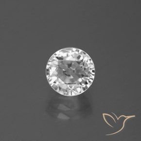 3.29ct Natural Branco Zircão, Redondo, VS