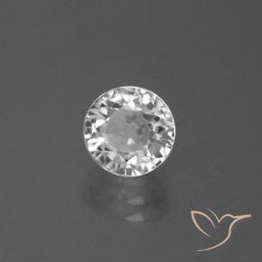 Zircão Branco Natural 3.29ct, Redondo, VS