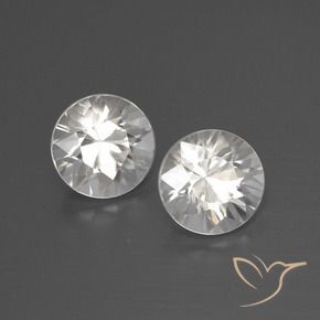 Pedras preciosas de Zircão branco quente natural de 3.22 ct, Redondo, VVS