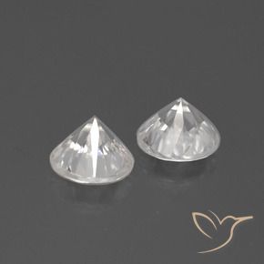 Pedras preciosas de Zircão branco quente natural de 3.22 ct, Redondo, VVS