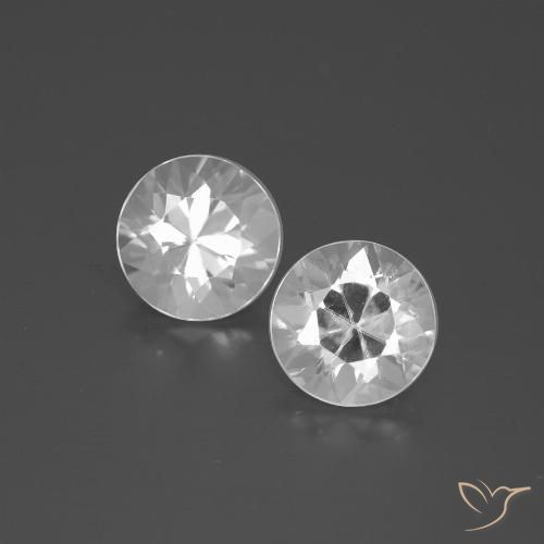 3.76ctw Natural Branco Zircão, Redondo, VVS-VS