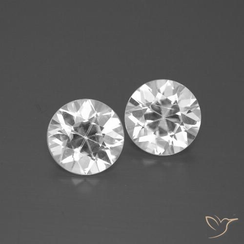 3.68ctw Natural Branco Zircão, Redondo, VS