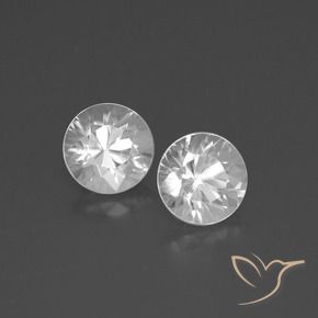 Pedras preciosas de Zircão Branco natural de 3.68 ct, Redondo, VVS