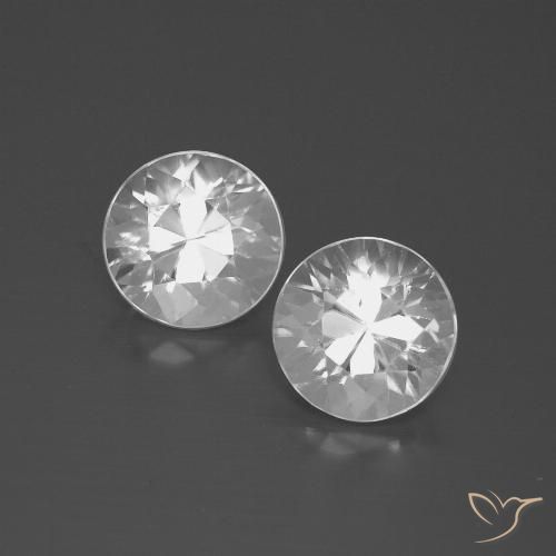 4.87ctw Natural Branco Zircão, Redondo, VVS-VS