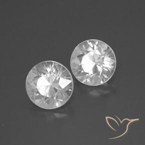 Pedras preciosas de Zircão Branco natural de 4.87 ct, Redondo, VVS-VS