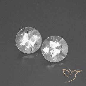 Pedras preciosas de Zircão Branco natural de 3.85 ct, Redondo, VVS-VS