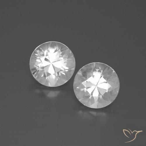 4.26ctw Natural Branco Zircão, Redondo, VVS-VS