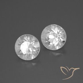 Pedras preciosas de Zircão Branco natural de 4.26 ct, Redondo, VVS-VS