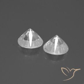 Pedras preciosas de Zircão Branco natural de 4.26 ct, Redondo, VVS-VS