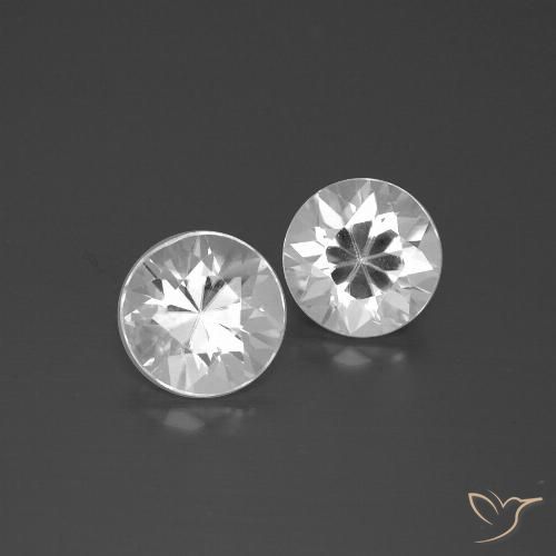 3.45ctw Natural Branco Zircão, Redondo, VVS-VS