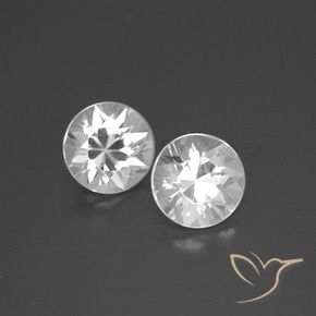 Pedras preciosas de Zircão Branco natural de 3.45 ct, Redondo, VVS-VS