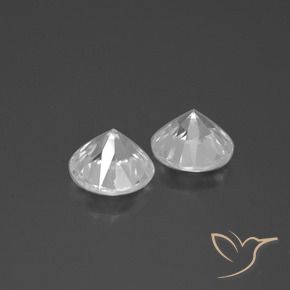Pedras preciosas de Zircão Branco natural de 3.45 ct, Redondo, VVS-VS