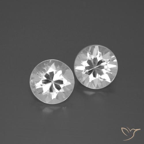 3.71ctw Natural Branco Zircão, Redondo, VVS-VS