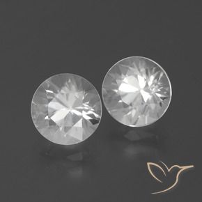 Pedras preciosas de Zircão Branco natural de 4.38 ct, Redondo, VVS-VS