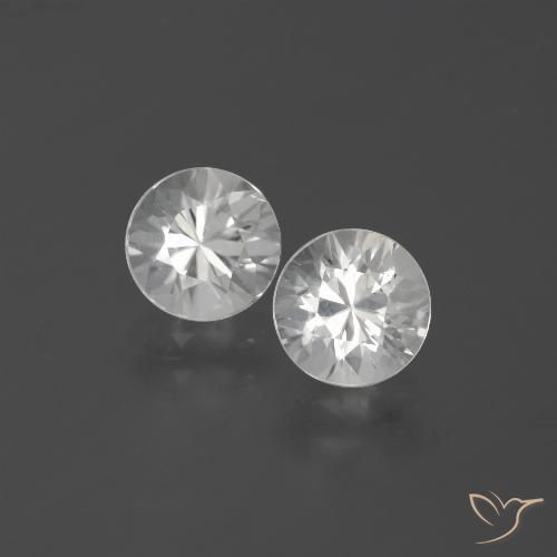 2.53ctw Natural Branco Zircão, Redondo, VVS-VS